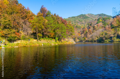 Late, autumn, scenery, of, Qingliangzhai, Scenic, Area, in, Wuhan, Hubei