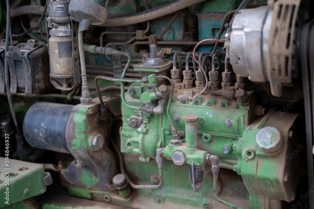 Obraz premium Farm equipment engine