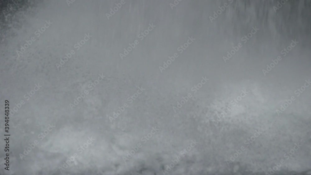 Big Gushing Water Stream and Boiling Waterfalls