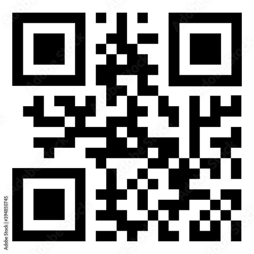 Large QR code. Scanner icon. Computer concept. Stock image. EPS 10.