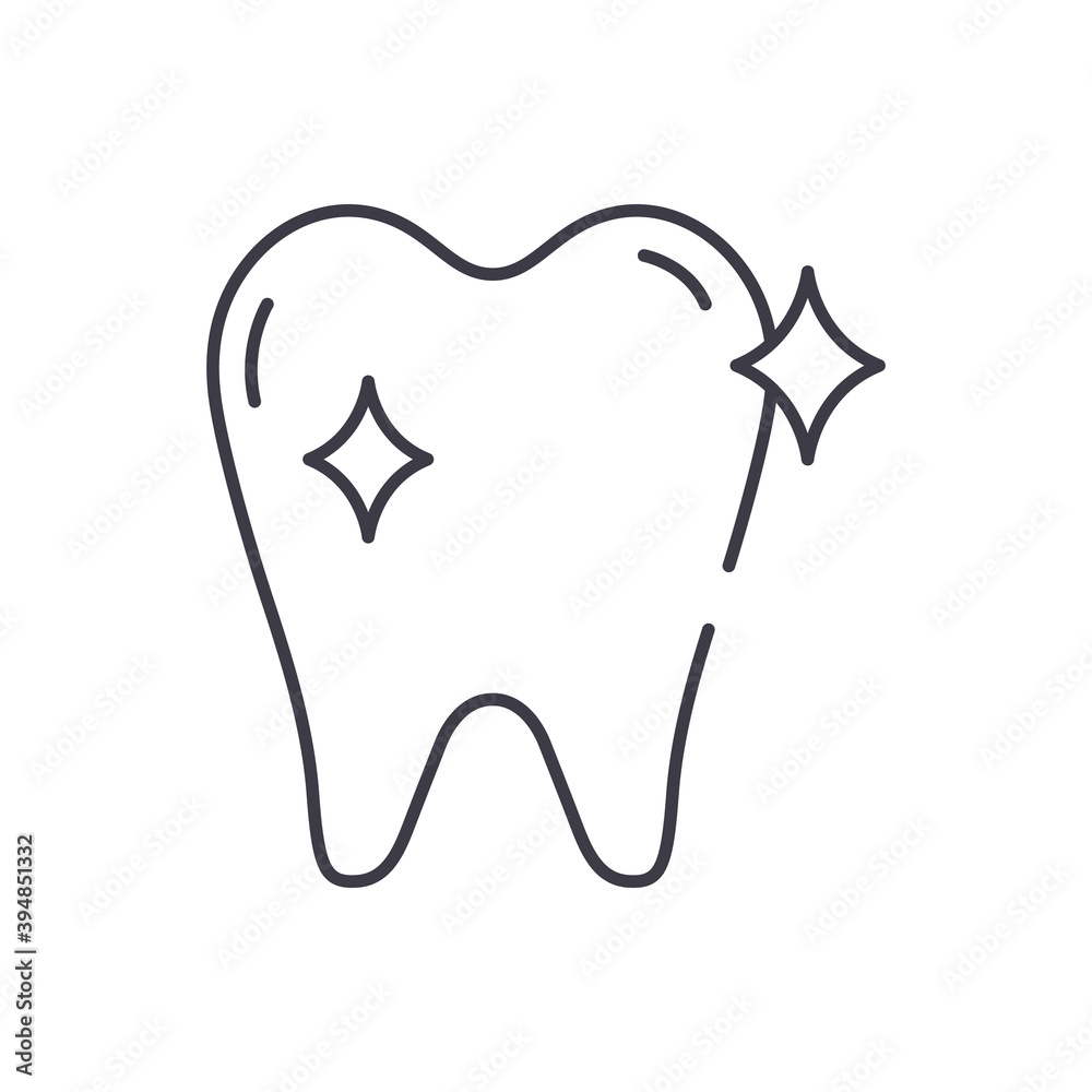 Whitening teeth icon, linear isolated illustration, thin line vector, web design sign, outline concept symbol with editable stroke on white background. Whitening teeth icon, linear isolated illustration, thin line vector, web design sign, outline concept symbol with editable stroke on white background.
