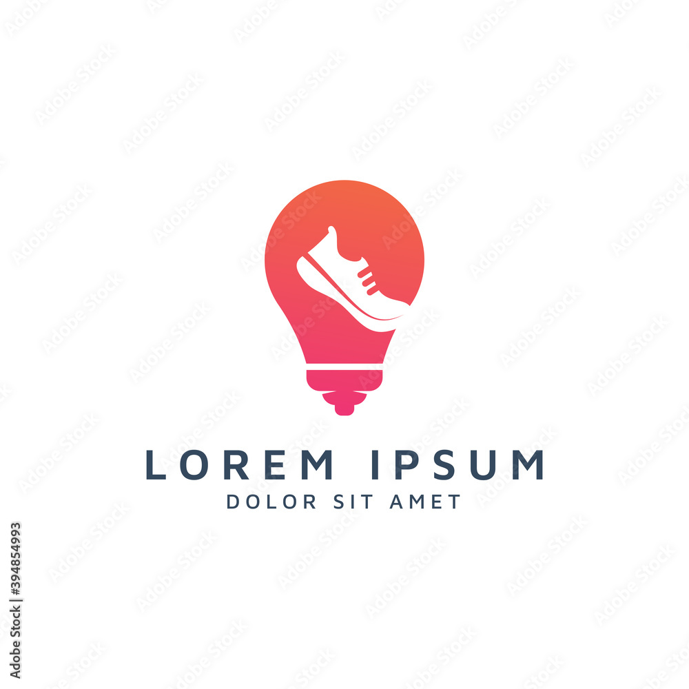 idea and shoes negative space logo design idea and shoes negative space logo design