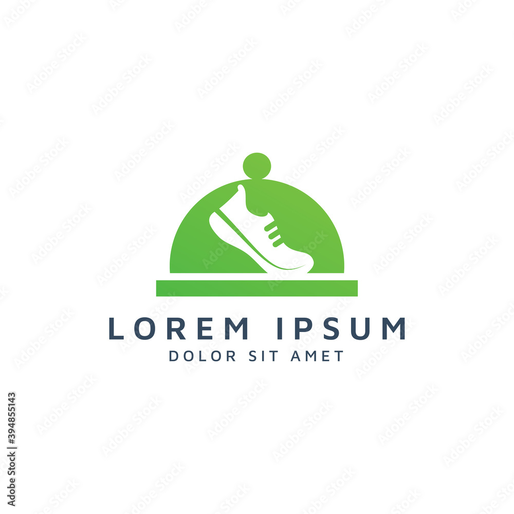 kitchen and shoes negative space logo design kitchen and shoes negative space logo design