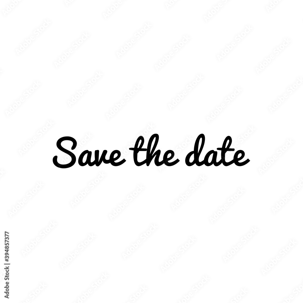 ''Save the date'' Lettering