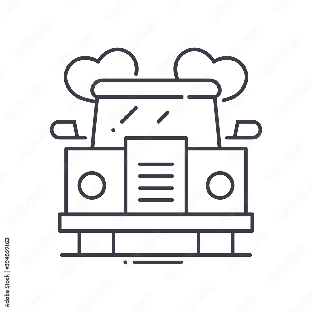 Wedding car icon, linear isolated illustration, thin line vector, web design sign, outline concept symbol with editable stroke on white background. Wedding car icon, linear isolated illustration, thin line vector, web design sign, outline concept symbol with editable stroke on white background.