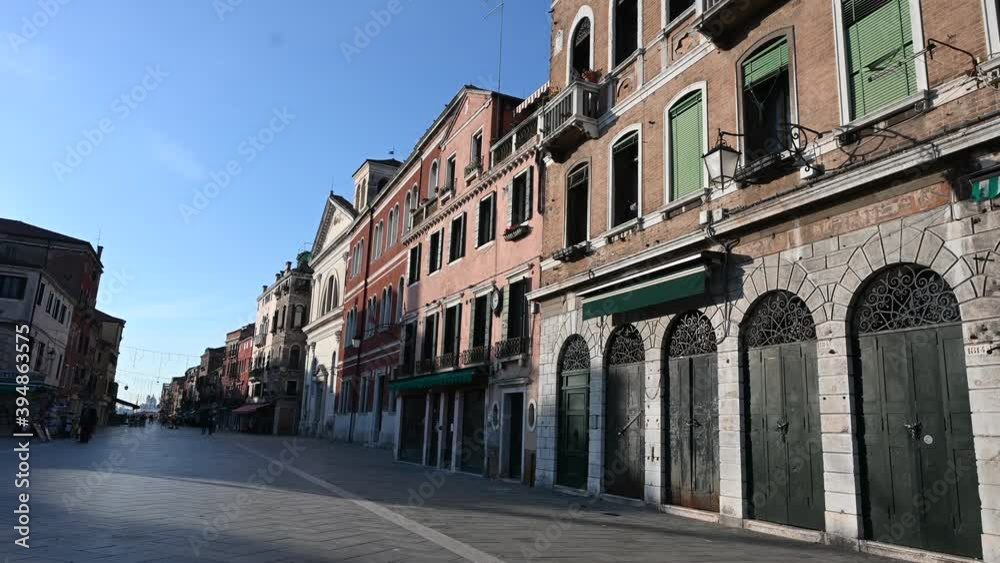 Venice, Italy - November 2020 - Walking through the less touristy streets of the lagoon city Venice, Italy - November 2020 - Walking through the less touristy streets of the lagoon city