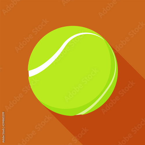 tennis ball icon in color. Sport equipment. Symbol for mobile application or web. Vector