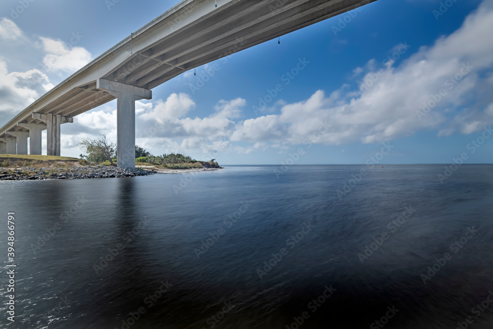 Intercostal waterway at Port St. Joe Bridge Intercostal waterway at Port St. Joe Bridge