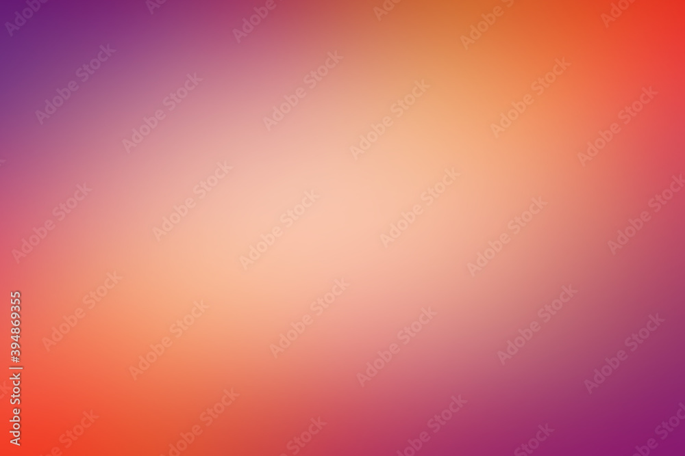 Colorful blurred purple and orange background with abstract smooth texture gradient and dark border with yellow center in dramatic bold and bright ccolors