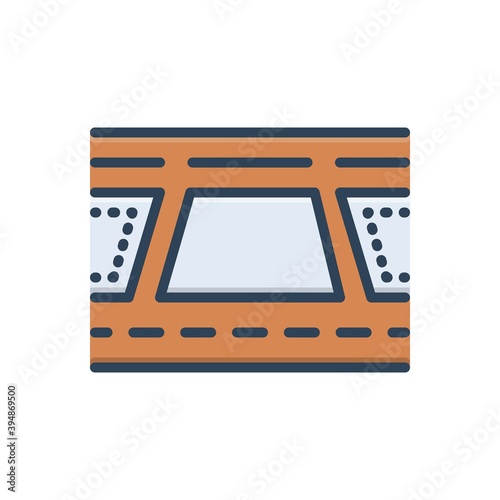 Color illustration icon for plot