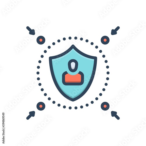 Color illustration icon for resist