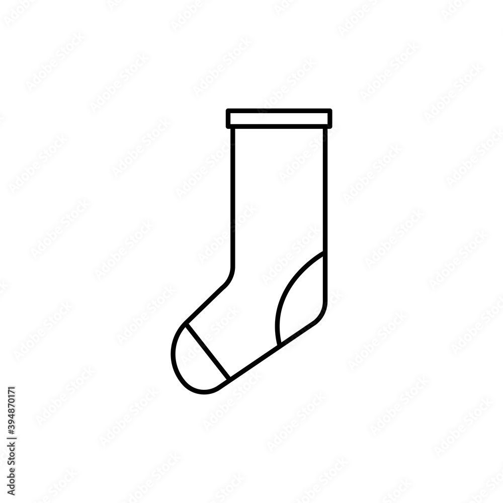 Winter socks line icon. winter symbol. simple design editable. design vector illustration Winter socks line icon. winter symbol. simple design editable. design vector illustration