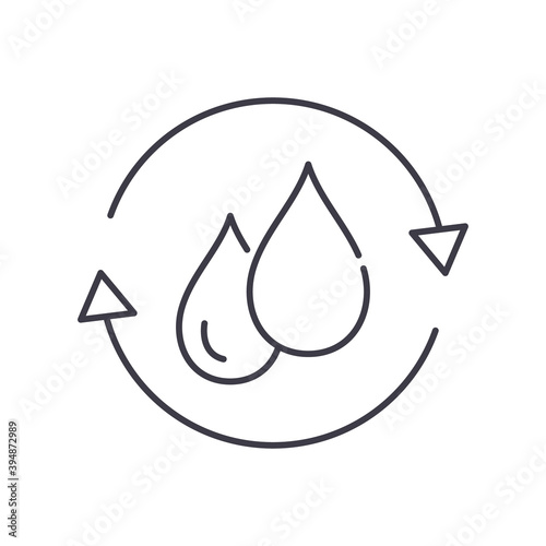 Waste water icon, linear isolated illustration, thin line vector, web design sign, outline concept symbol with editable stroke on white background.
