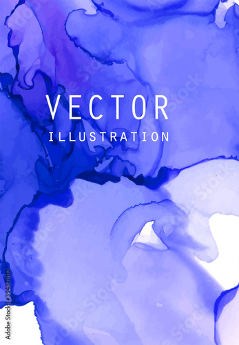 Alcohol ink vector texture. Fluid ink abstract background.