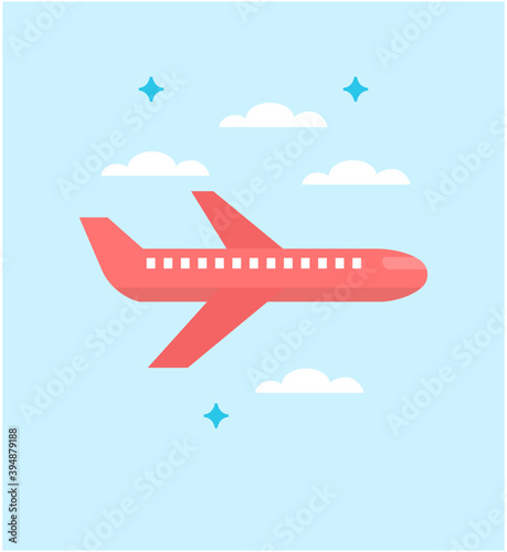 Aeroplane Flat Vector 