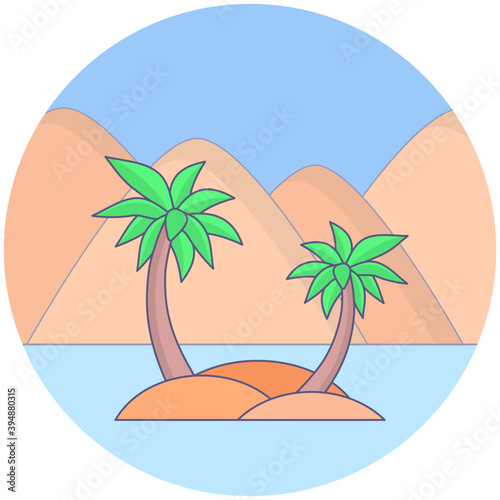 Island Beach Vector 