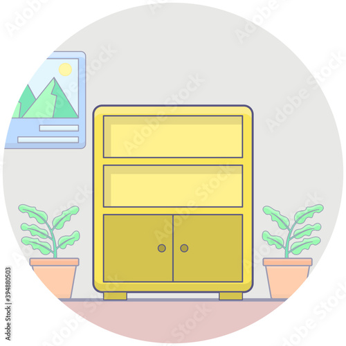 Drawer Cabinet Vector 