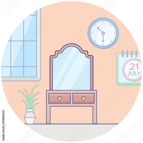 Dressing Table Vector 