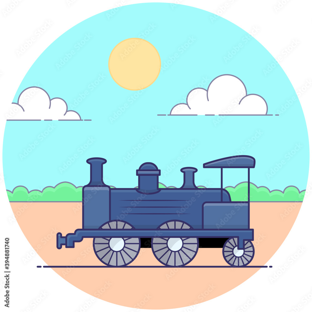 Locomotive Train Vector 