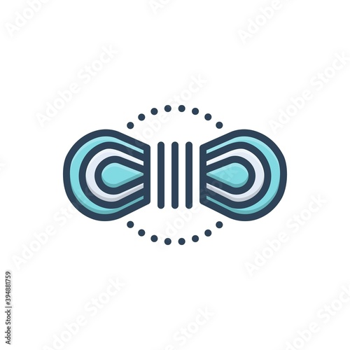 Color illustration icon for string