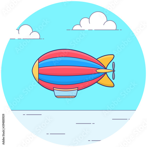 Fire Airship Vector 
