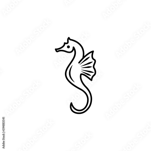 seahorse line icon. signs and symbols can be used for web, logo, mobile app, ui, ux