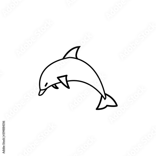 dolphin line icon. signs and symbols can be used for web, logo, mobile app, ui, ux