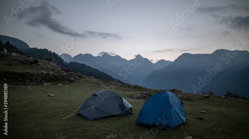 Camping in the mountains in Himachal