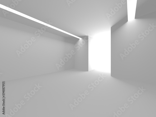 White Modern Background. Abstract Room Concept