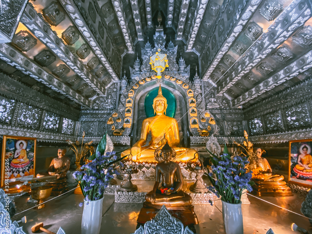 Obraz premium Wat Sri Suphan, Chiang Mai Silver Temple in Thailand