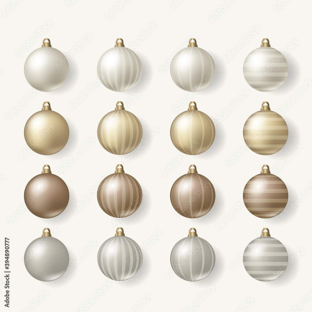 クリスマスのオーナメントボールのベクターイラストセット Stock Vector Adobe Stock
