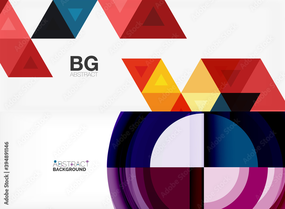 Set of minimal geometric abstract backgrounds. Vector illustrations for covers, banners, flyers and posters and other