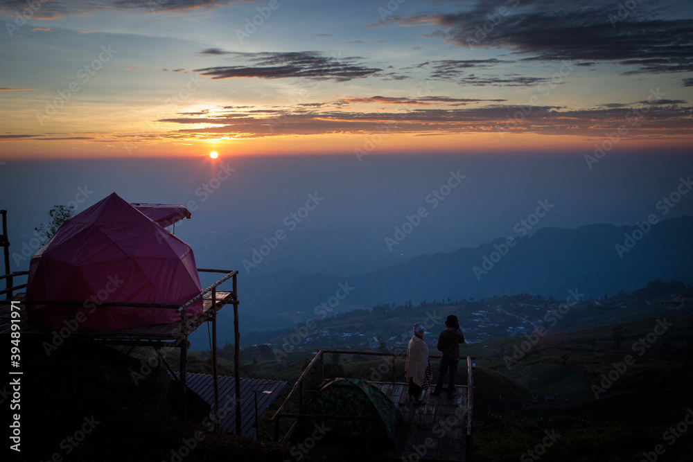 beautiful sun rise of phu tubberk most popular traveling destination in thailand