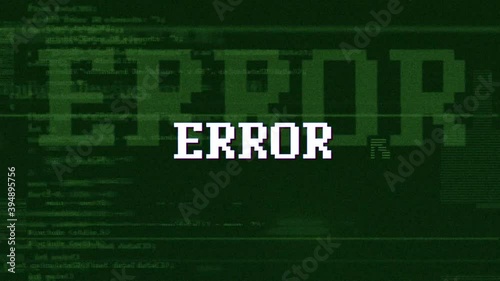 ERROR Glitch Text Animation, Rendering, Background, with Alpha Matte, Loop, 4k
