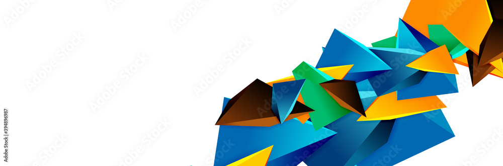 Triangle mosaic abstract background, 3d triangular low poly shapes. Geometric vector illustration for covers, banners, flyers and posters and other Triangle mosaic abstract background, 3d triangular low poly shapes. Geometric vector illustration for covers, banners, flyers and posters and other