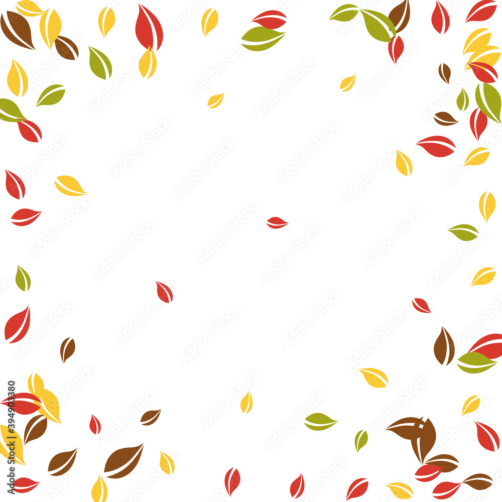 Falling autumn leaves. Red, yellow, green, brown c Falling autumn leaves. Red, yellow, green, brown c