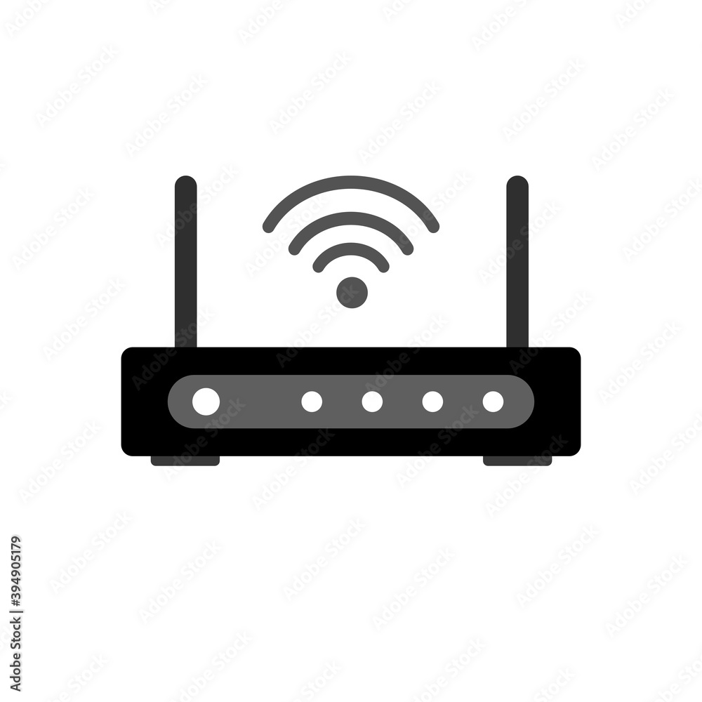 wireless router icon on white background. Wifi modem. Router wifi. Silhouette vector design. wireless router icon on white background. Wifi modem. Router wifi. Silhouette vector design.