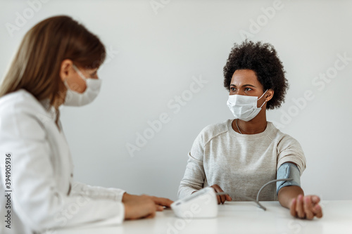 Woman having high temperature, illness.