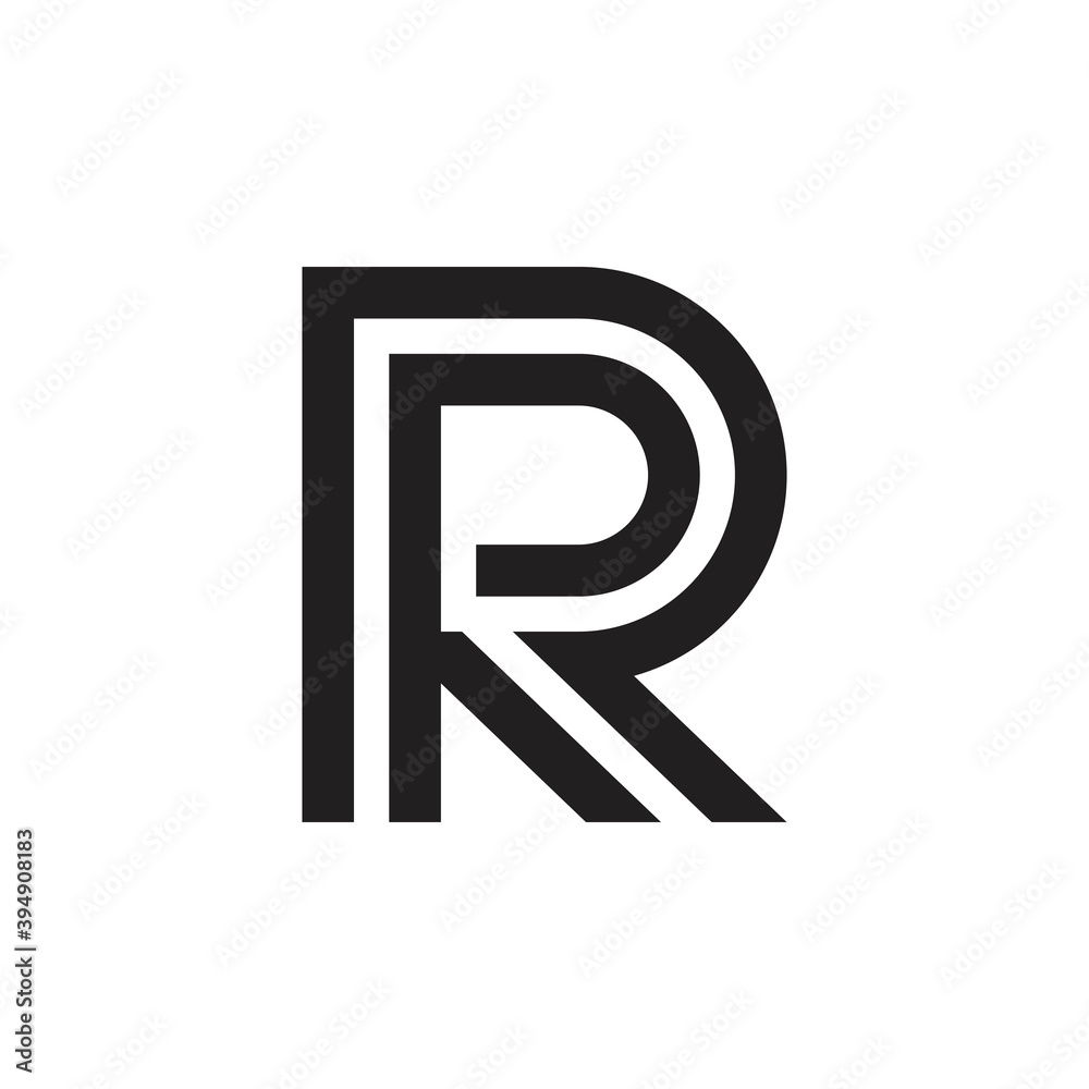 RP letter logo, RR letter logo design vector RP letter logo, RR letter logo design vector