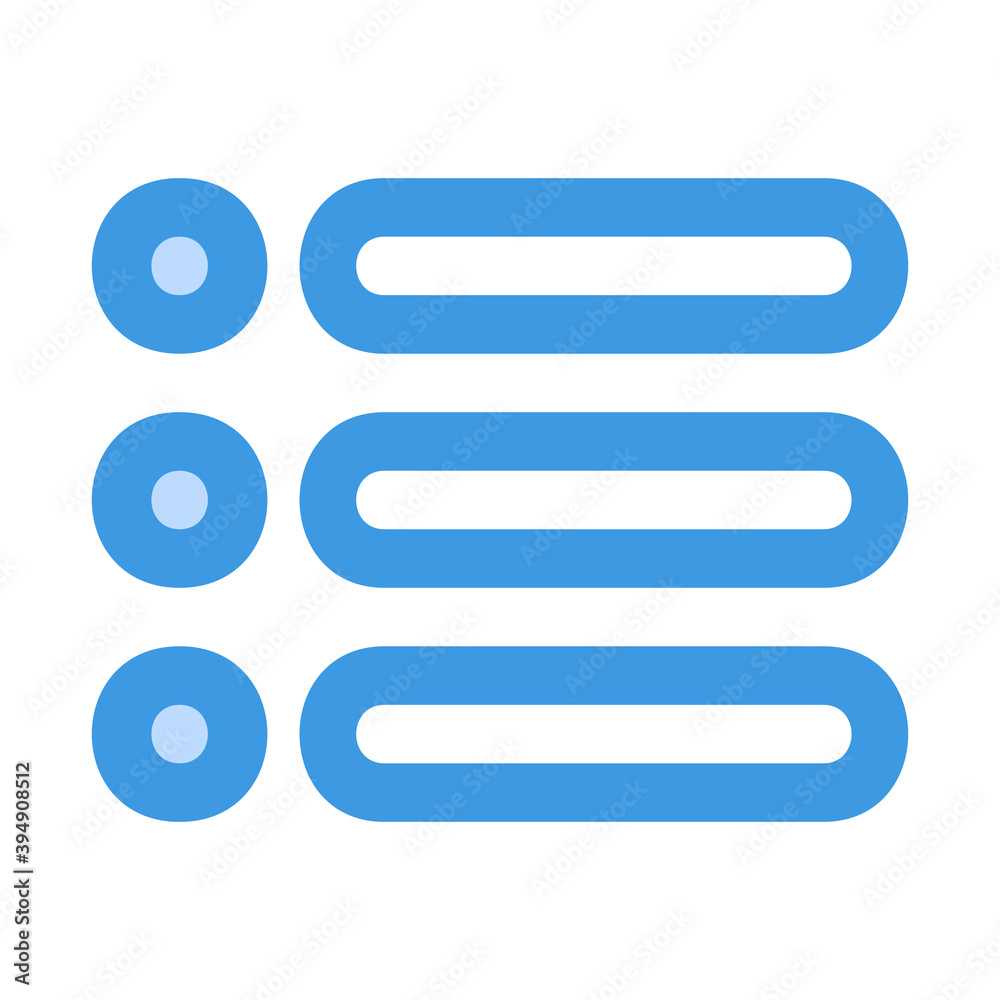 Menu icon icon vector illustration in blue style for any projects Menu icon icon vector illustration in blue style for any projects