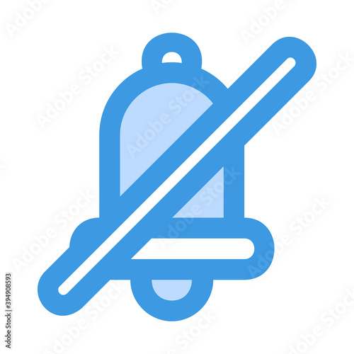 Notification Off icon icon vector illustration in blue style for any projects