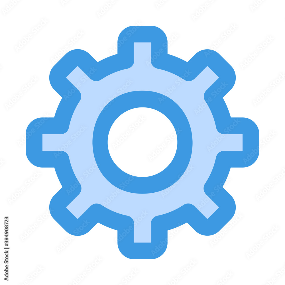 Setting icon icon vector illustration in blue style for any projects Setting icon icon vector illustration in blue style for any projects