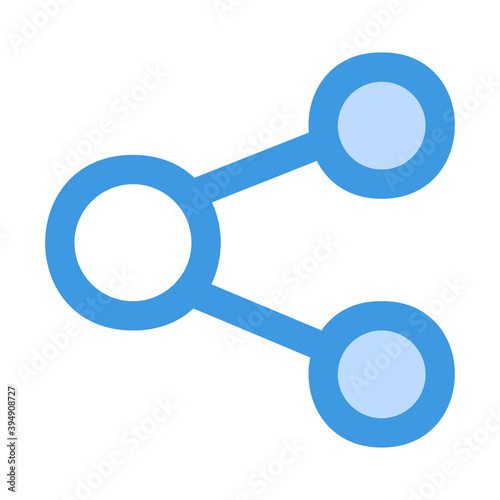 Share icon icon vector illustration in blue style for any projects