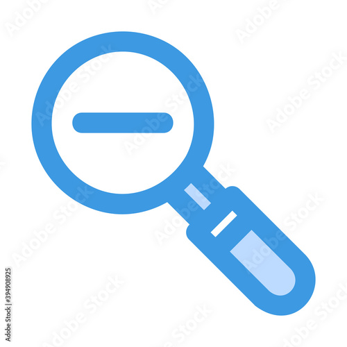 Zoom Out icon vector illustration in blue style for any projects