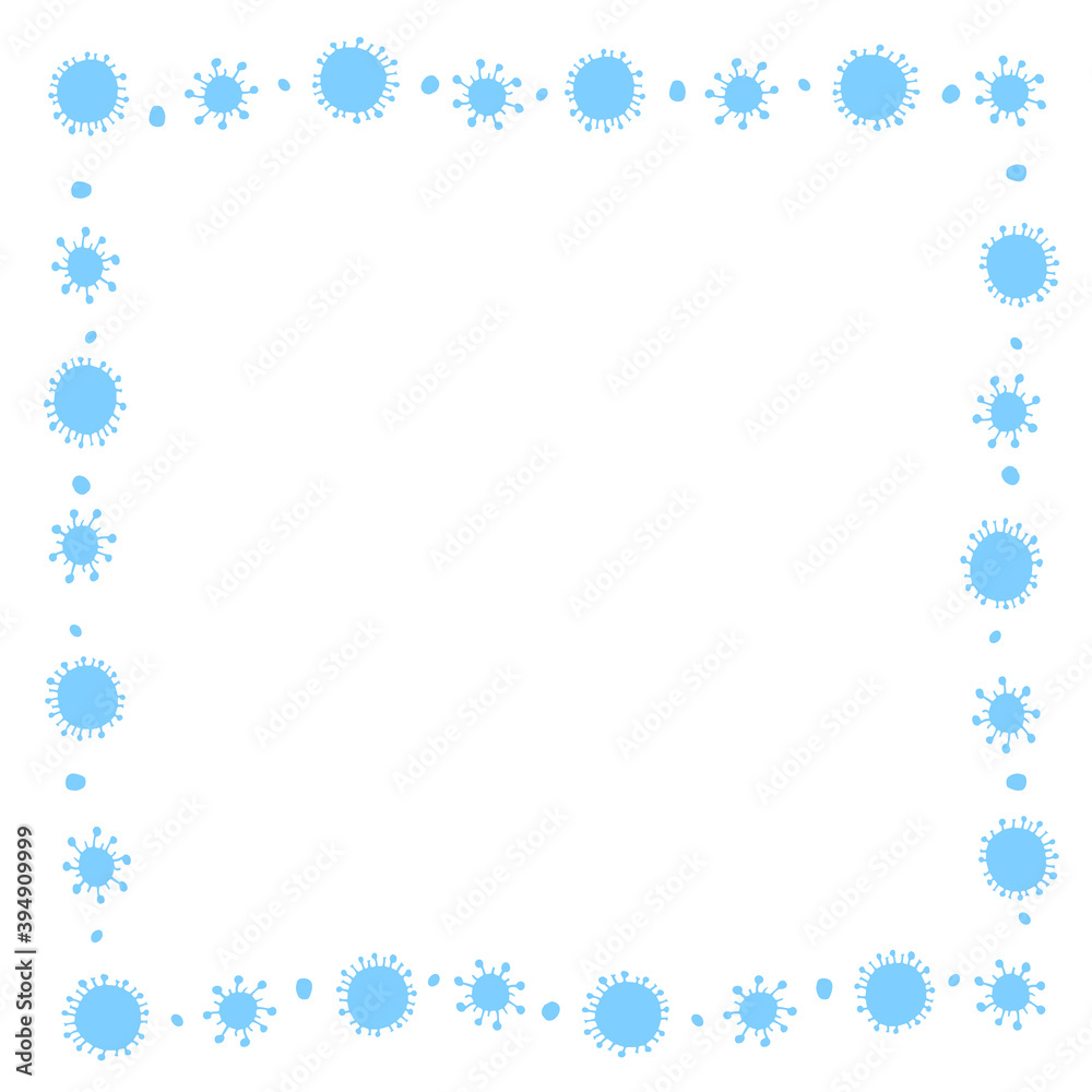 Background, frame, border from molecules, cells of virus, bacteria. Pandemic, epidemic covid-19. Concept of quarantine coronavirus, vaccination. Vector hand drawn outline doodle isolated Background, frame, border from molecules, cells of virus, bacteria. Pandemic, epidemic covid-19. Concept of quarantine coronavirus, vaccination. Vector hand drawn outline doodle isolated