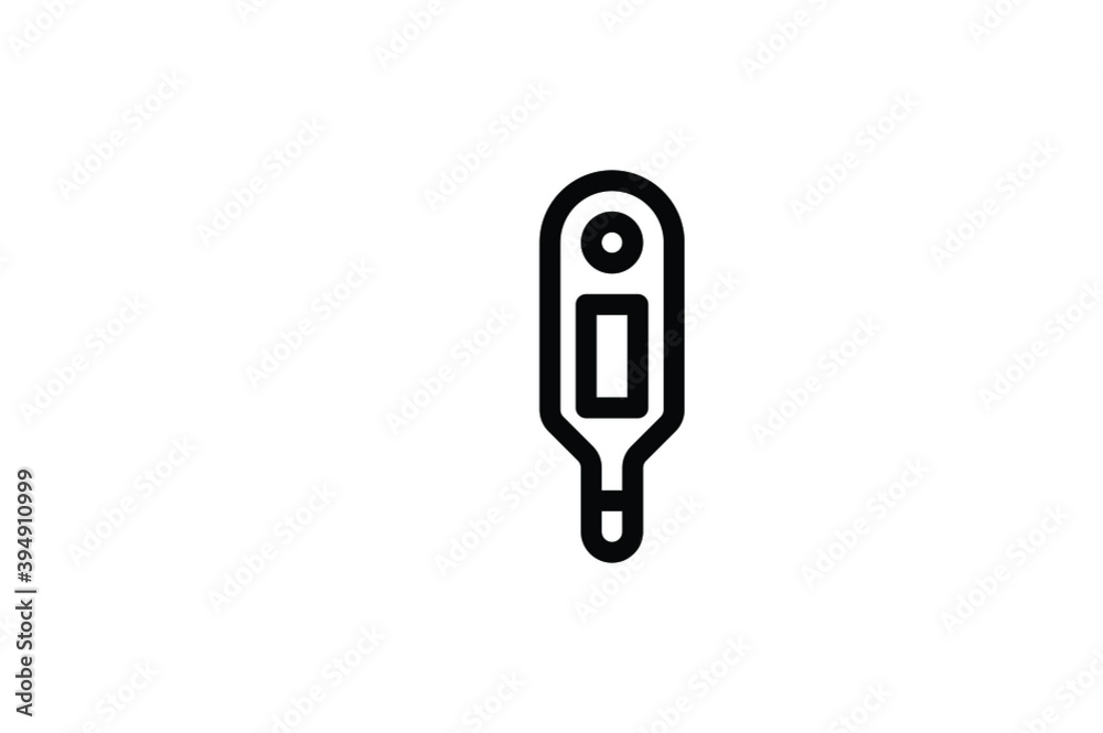 Hospital Outline Icon - Thermometer Hospital Outline Icon - Thermometer