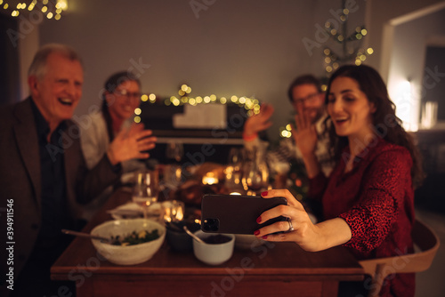 Online christmas celebration at home