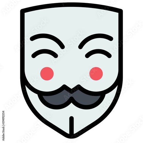 Mask icon, Protest related vector