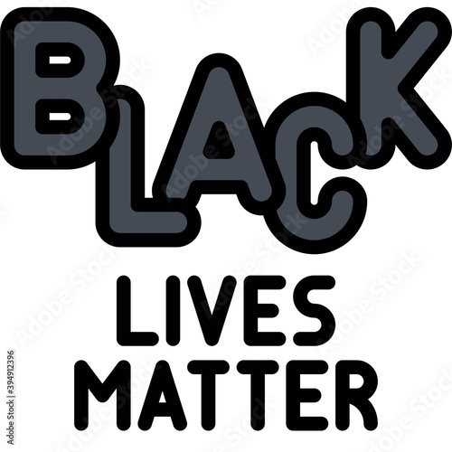Black lives matter icon, Protest related vector