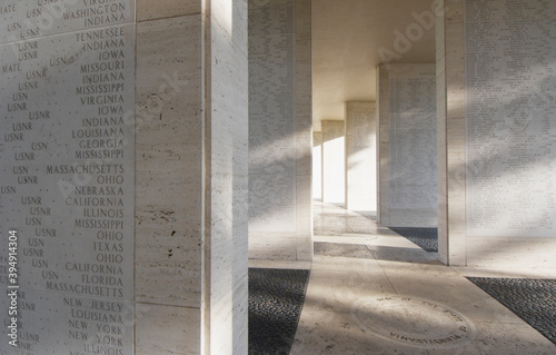 Memorial Corridor of Amerian WWII soldiers located in Fort Bonifacio, Tagulg City, Metro Manila, Philippines photo